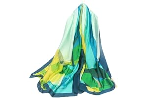 WEIGEER Silk Scarf Women Sciarpa di seta da donna, scialle fazzoletto per lunga sciarpa leggera, da spiaggia, cintura vintage scialle Christmas Decorations Scarf Belt Butterfly Shawl