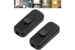 LWMTT 2 przełączniki pośrednie, przełącznik kablowy, 2-żyłowy i 3-żyłowy przewód doprowadzający, do wszystkich rodzajów lamp elektrycznych, lamp stołowych (czarny)