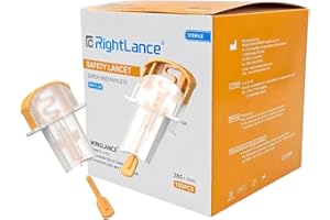 KP PHARMA Painless Safety Lancets 28G 1.5mm | Sterile, Disposable, Auto-Retractable & Super-Fine Blood Lancets for Diabetic Testing & Blood Sampling | Clinical & Home Use | 100PCS