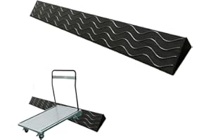 TRUNXUCL Rise Threshold Ramp, Ramps for Wheelchair Scooter Sweeping Robot, Non-Slip Textured Surface, Suitable for Doorways, Stairs, Steps, Curbs (Color : Svart, Size : 100x10x3cm)