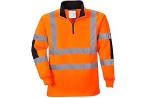 Portwest Xenon Rugby Shirt, Größe: 4XL, Farbe: Orange, B308ORR4XL
