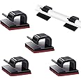 SOULWIT® 50 pezzi Autoadesivo Clip Cavo, Fermacavi Supporto Organizer la Gestione dei cavi per TV, PC, laptop, cavo Ethernet,