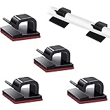SOULWIT® 50 pezzi Autoadesivo Clip Cavo, Fermacavi Supporto Organizer la Gestione dei cavi per TV, PC, laptop, cavo Ethernet,