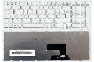 INFOELETTRONICA LO STORE DELLA CONVENIENZA E QUALITA' Tastiera Italiana Bianca Compatibile con Sony Vaio pcg-71811m Serie Completa di Frame