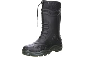 G&G Damen Herren gefütterte Gummistiefel Winterstiefel Regenschuhe schwarz