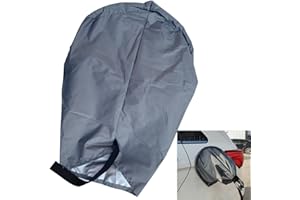 Housse De Voiture pour Véhicule Électrique Ev Chargeur Port Cover Antipoussière Étanche Isolation Thermique, Solaire Ev Charge Covers, Attached by Magnetic Stripe Charge Gun Protection - Gris