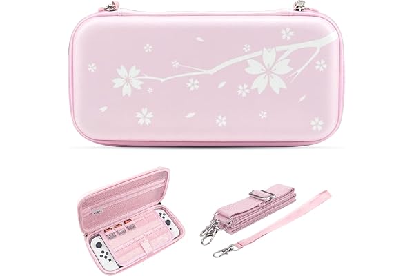 Mytrix Switch bärväska kompatibel med Nintendo Switch/OLED/Lite-konsol, tillbehör och spel, skyddande resväska, bärbar förvar