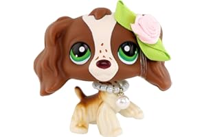 FFTYAOPB Mini Pet Shop Jouets pour animaux de compagnie - Jouet pour chat à poil court - Teckel - Cocker épagneul - Mini dogue allemand - Avec accessoires mignons - Petit jouet à collectionner (cocker