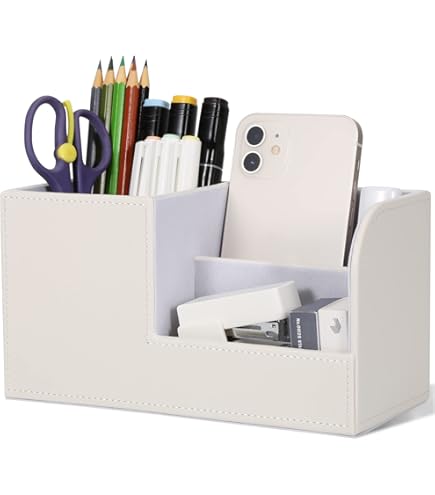 Portapenne In PellE A Forma Di Elefante - Organizer Da Scrivania Per Ufficio E Casa - Foto 11