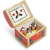Odoria 1/12 Miniatur-Weihnachtsbaum – Puppenhaus-Zubehör Für Die Festliche Dekoration, 6x6x12 Cm