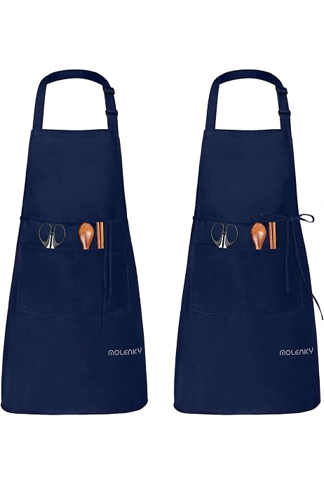 Grembiuli Da Chef Set 3 Grembiuli Da Cucina FUIPVGI Unisex - Nero Con 2 Tasche, Per Barbecue, Pittura E Caffetteria Grembiule Barbecue - 12