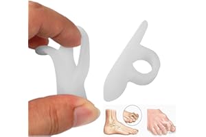 PEDIMEND™ Silicone Gel Hammer Toe Straightener - Toe Separators for Overlapping Toes - Stretches & Aligns Toes - Perfect for Hammer Toes/Crooked Toes/Claw Toe - Unisex - Foot Care (White - 5PAIR)