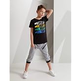 4 Cars Erkek &Ccedil;ocuk T-shirt Kapri Şort Takım