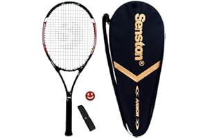 Senston Tennis Racket 27'' for Adults Aluminum Alloy Tennis Racquet Set with Premium Carry Case, Including 1 Overgrip + 1 Vibration Dampeners