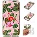 Produktbild iPhone 7 8 Hülle, E-Unicorn Handyhülle Apple iPhone 7 8 Hülle Transparent mit Muster 3D Flamingo Blätter Silikon Durchsichtig Tasche Ultra Slim Dünn TPU Bumper Schutzhülle Stoßfest Hochwertigem Zubehör Set Etui Schale Back Case Cover Rückseite