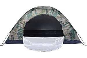 FOLOSAFENAR Camuffare Tenda da campeggio- 1 persona Leggero Impermeabile A prova di vento Tenda zaino in spalla Emergenza Apparire Tenda istantanea per la famiglia, Giardino dietro la casa, All'aperto