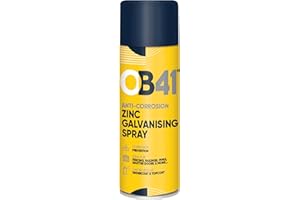 OB41 Anti-Corrosion Galvanising Zinc Spray 400ml – Rust Protection – Cold Zinc Formula – Fast Drying – Easy Application – For Metal Surfaces – Indoor & Outdoor Use