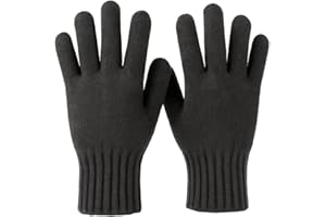 CLASSE77 - Guanti invernali in maglia in puro cachemire da uomo - Artigianali - Made in Italy