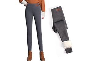CheChury Pantalons Chauds Hiver Leggings Doublés de Molleton Femme Legging Polaire Pantalon de Sport Slim Epais Doublure Polaire Taille Haute Leggings Elastiques Grande Taille Casual