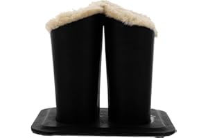 Zerodeko Double Glasses Display Stand Plush Lined Eyeglasses Holder for Bedroom Office Study Storage Anti-Scratch Design