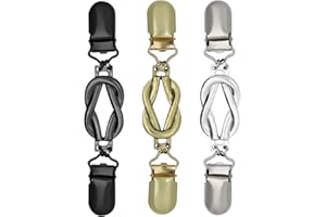 JUKOTA 3 Pezzi Clip per Maglione, Clip Abito Metallo Colletto Scialle Cardigan Camicia Stringivita Pantaloni - Fermagli Eleganti da Donna, Fermaglio per Sciarpe Retrò
