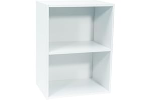 WERKA PRO Meuble Blanc de Rangement 2 niches (54 x 40 x 29cm)