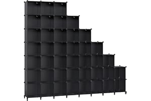 ‎HOMIDEC HOMIDEC Regalsystem Kleiderschrank aus Kunststoff, 40 Würfel Regal Schuhregal Modular Schrank Faltschrank Raumteiler, Aufbewahrung Organizer von Kleidung Schuhen Spielzeug Büchern für Schlafzimmer