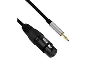 SopwMap Cavo XLR Jack 3,5 mm, Cavo microfono XLR a Jack 1 metro, compatibile con videocamere, fotocamere DSLR, registratori audio per PC