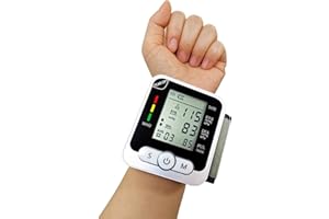 RAXSEG Adjustable Wrist Blood Pressure Monitor, Digital BP Machine with Voice Broadcast & 2x99 Readings, Portable BP Detector with Carrying Case, Blood Pressure Monitor for Home Use