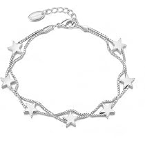 Bracelet Perles étoile Cristal Hip Hop - Style Doux Et Cool - Cadeau Fille, Longueur Réglable