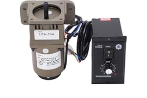 Motoriduttore 220V, Akozon 6W Motore Asincrono Monofase Motoriduttore Velocità Reversibile e Regolabile per Industria delle Macchine Utensili, Industria Automobilistica, Macchine Tessili (20K)