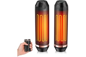 ENJOYNEST 2-Pack Hand Warmers Rechargeable, 10000mAh Electric Hand Warmer, Magnetic Hand Warmers Reusable 3 Heat Levels, Power Bank Portable Charger, Warm Gift for Winter Outdoor Sports