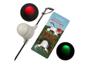 LABABE 3 Packs Sea Fishing 2 in 1 LED Rod Tip Night Light Fish Biting Alarm, Glow Stick Replacement / Fishing Alarm Light LED Tackle Night Fishing Accessory Portable Night Sea Fish Green Rod Clip Tip Fish Bait Alarm