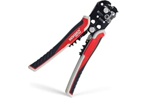 BOOSDEN Pince a Denuder Automatique, 3 en 1 Pince a Denuder, Pince a Denuder Electricien pour Fils 24-10 AWG (0,2-6,0 mm²)