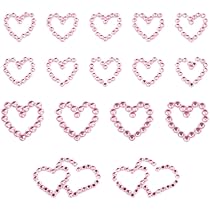 Oblique Unique® 160 Selbstklebende Steine Sticker – Herzen, Sterne, Kreise, Vierecke, Tropfen, Bunt, 5-11 Mm