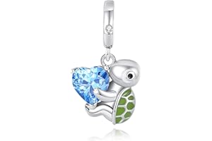 Amuefer Charms en Argent 925 Pour Bracelets et de Femmes, Perles animales Chats, Chiens, Empreintes de pattes, oiseaux, éléphants, pendentifs en perles, cadeaux d'anniversaire pour Famille et amis