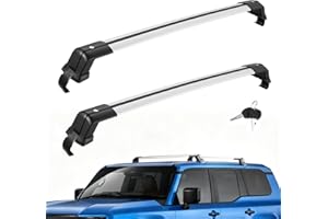 wowspeed Roof Rack Retractable, 110cm~118cm Universal Roof-Rack Cross Bars, Adjustable Crossbars with Locks, Quick Fit Heavy-duty Crossbars 150KG Load Capacity, Anti-Theft Caravan Roof Racks