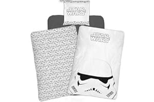 AYMAX - Juego de Cama Reversible de Star Wars Stormtrooper (140 x 200 cm)