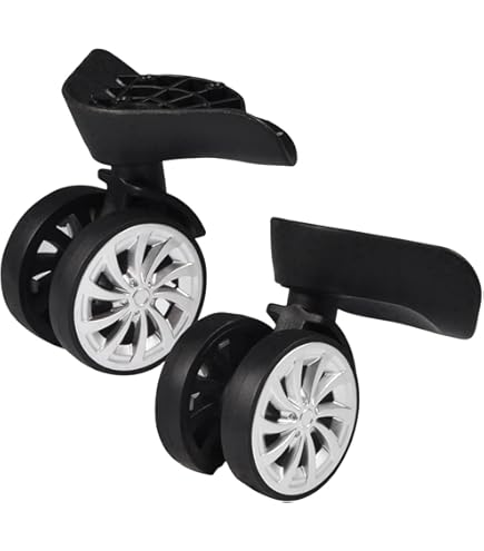 1 Paire De Roulettes Universelles Pour Valise - Pivotantes, Noir (Neuves)