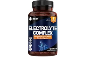 NEW LEAF PRODUCTS Electrolytes Tablets - High Strength Rehydration Tablets - with Potassium, Calcium, Sodium, Chloride, and Magnesium Fasting Keto Electrolytes Vegan Made in UK