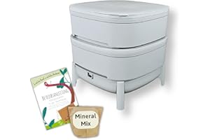 WURMKISTE.AT Wurmbox Komposter 2 Etagen | Wurmkomposter inkl. Mineralmix und Wurmkiste Anleitung