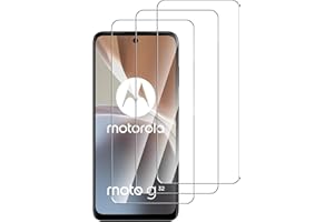 Pollachi Ochraniacz ekranu do Motorola Moto G32 [3 sztuki] folia ze szkła hartowanego, twardość 9H, nietłukąca, odporna na odciski palców, bez pęcherzyków powietrza, folia ochronna zaprojektowana dla