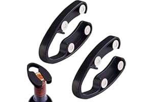 ProLeo Schwarzer Weinflaschen Kapselschneider Wein Falsche Folie Kapsel Schneider, Für sauberes & verletzungsfreies Öffnen von Wein, Folie Kapselschneider(Schwarz)