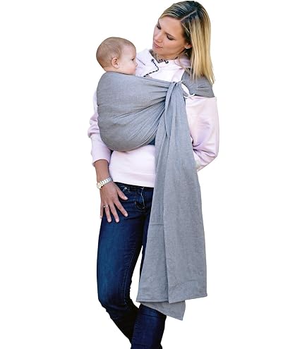Écharpe De Portage Bébé Easy Porteo Amarsupiel – Soutien Dorsal 3D, Oeko-Tex, Jusqu’à 9 Kg (Gris)