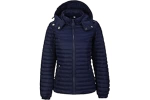 TONY BACKER Piumino Donna 100 Grammi Mezza Stagione Avvitato Trapuntato con Cappuccio Rimovibile DG004