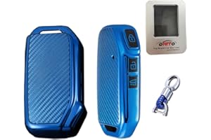 ontto Guscio Cover per Chiave Telecomando Auto Adatto per Kia Sportage R GT Stinger GT Sorento Ceed CD Cerato Forte Soul NIRO 2018-2021 Coprichiave in TPU Custodia Protettivo Portachiavi-Blu