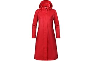 rhythm of the rain Regenmantel Damen lang Regenparka Damen wasserdicht atmungsaktiv gefütterte Regenjacke Trenchcoat Übergangsmantel Parka Outdoor