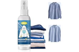 Antistatisk spray 100 ml, antistatisk spray för kläder och textilier, minskar statisk elektricitet på kläder, hår och bilinteriörer, skonsam formula för daglig användning