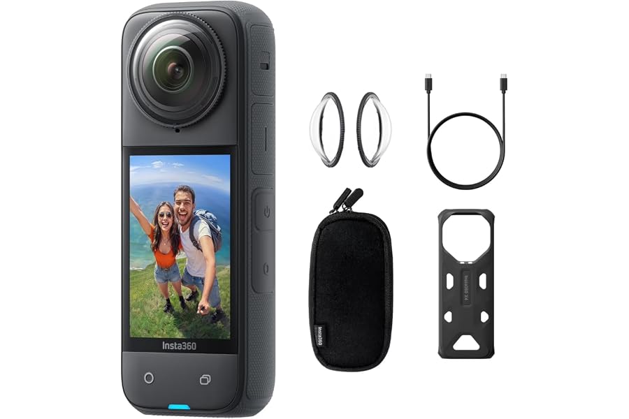 Insta360 X4 Standard-Bundle - wasserdichte 8K 360 Action-Kamera, 4K Weitwinkel-Video, unsichtbarer Selfie-Stick-Effekt, 