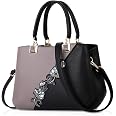 NICOLE & DORIS Sac à Main Femme Bandoulière Motif Fleurs - Sac Épaule Élégant Épissage Couleur